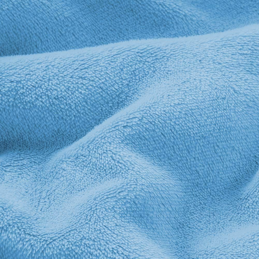 Sherpa Fleece Blanket - Double (220 x 230 cm) - Baby Blue